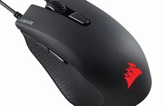 Corsair Harpoon PRO RGB, FPS/MOBA Mouse Gaming Ottico 12000 DPI Ottico Sensore, Leggera, 6 Pulsanti Programmabili, Retroilluminazione LED RGB, Nero