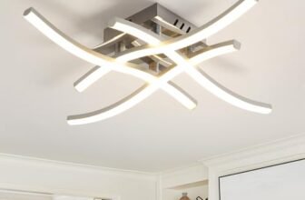 Tealight Plafoniera LED Soffitto, Lampadario led soffitto, 24W 2700LM, 4500K Lampadario Led Camera da Letto, Plafoniera Design, Lampadari Cucina, 4 Luci LED Lampadari per Corridoio, Soggiorno