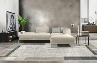 Pierre Tappeti Tappeto salotto arredo casa FUNNY F8541 grigio beige disegno cornice moderna geometrica cm.160×230