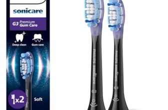 PHILIPS Sonicare G3 Premium Gum Care, testine di ricambio originali, nero, confezione da 2, HX9052/88, Nuovo, 2 Testine