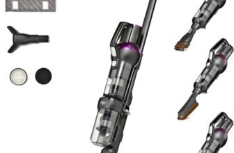 VIOLA Aspirapolvere Senza Fili, Scopa Elettrica Senza Filo Potente, 80 Min Autonomia, 600W, Funzione Lavapavimenti 2 in 1, Tappeti, Pavimento, Peli Animali, Divani