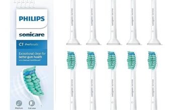 PHILIPS Sonicare C1 ProResults Testine per spazzolino elettrico sonico, 10 testine per denti puliti e gengive sane, colore bianco modello HX6010/32, Vecchio, 10 Testine