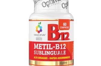 Metil-B12 Sublinguale – Vitamina B12 in forma di metilcobalamina, alto dosaggio, rapido assorbimento, sublinguale Senza Glutine e vegano, 60 compresse