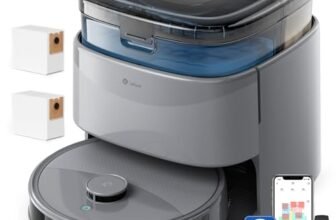 Lefant M3 Robot Aspirapolvere Lavapavimenti con Mappatura, Aspirazione 12000Pa, Doppi Mop Rotanti, Laser dToF, Sensori PSD, Lavaggio Mop 45°C, Autosvuotamento 3,2L, WiFi, Alexa/App, Grigio