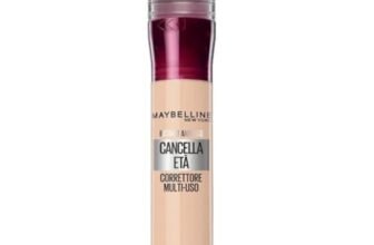 Maybelline New York Correttore Multi-Uso, Idratante e con Coprenza Modulabile, Imperfezioni e Occhiaie Coperte, Con Bacche di Goji e Haloxyl, Cancella Età, Tonalità: 01 Light, 6,8 ml