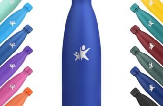 KollyKolla Borraccia Termica, 500ml, Bottiglia Acqua in Acciaio Inox, Termos senza Perdite, Mantiene Caldo 12h e Freddo 24h, Borraccia Bambini per Sportiva, Scuola, Palestra, Viaggi – Blu Zaffiro