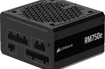 CORSAIR RM750e (2025) Alimentatore ATX completamente modulare a basso rumore con cavo 12V-2×6 – conforme a ATX 3.1 e PCIe 5.1, efficienza Cybenetics Gold, condensatori a 105°C – Nero
