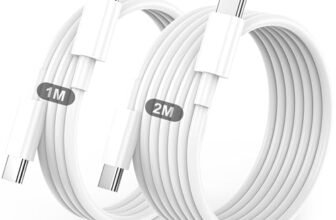 Cavo USB C to USB C,[2Pezzi-1M+2M] 60W Cavo USB Type C Ricarica Rapida Per IPhone 17/Air/Pro/Pro Max/16/15/Pro/Pro Max/Plus/Per Samsung Galaxy S25 S24 S23 S22,Per iPad Pro/Air/Mini/Per MacBook Air/Pro