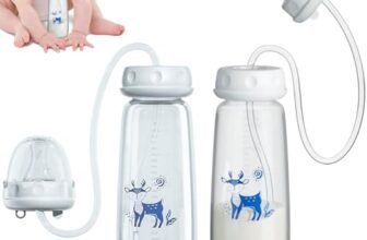 Biberon Anti Colica Neonato, 2 Pezzi Biberon Da Mani Libere, Biberons Da 240ml, Biberons Autoalimentato Con Tubo E Tettarella A Flusso Rapido, Di Allattamento Supplementare