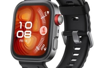 HUAWEI WATCH FIT 4 Pro Smartwatch, Ultra-sottile, 1.82″ Schermo in Zaffiro & Lunetta in Lega di Titanio, Fitness Tracker, con App ECG, Batteria fino a 10 Giorni, iOS e Android,GPS, 30 mesi di Garanzia