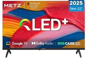 Metz QLED 32 Pollici Smart TV HD, 32MQF7000Z, HDR10, Dolby Audio, Riduzione Luce Blu, Google TV, Googlecast,Tuner DVB-T/T2/C/S/S2/Analogico