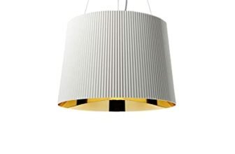Kartell Gè Lampada a Sospensione, Bianco/Oro, Metallizzato