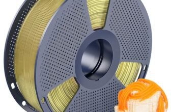 SUNLU PVA Filamento 1KG, 1,75mm Filamento Supporto Idrosolubile per Stampanti 3D +/-0.03mm, Compatibile con PLA, PETG, ABS, ASA, Giallo Trasparente