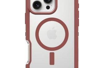 OtterBox Cover per iPhone 16 Pro Max Defender Series XT MagSafe, resistente a shock e cadute, cover ultra robusta, testata 7x vs le norme anti caduta MIL-STD 810G, Trasparente/Marrone