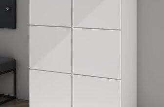 Mai & Mai Scarpiera Portascarpe 90x36x120cm, Porta Scarpe Armadio Scaffale Portascarpe 6 Ante + 12 Scomparti per Ingresso Soggiorno, Camera da Letto Schuhschrank02, Bianco opaco