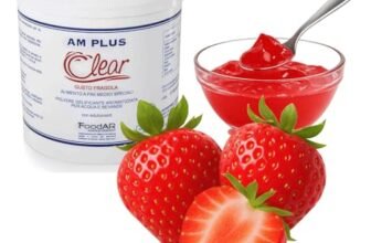 Dmf Dietetic Metabolic Food Polvere addensante per acqua gelificata AM Clear, Fragola – 250 g