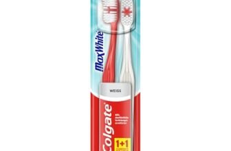Colgate Max White – Spazzolino da denti medio, Confezione da2 pezzi