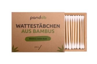 pandoo Cotton Fioc di Bambù | Bastoncini Cotonati Fatti di Bambù da Coltivazione Bio | Versatili, Ecocompatibili e Compostabili | Bastoncini per la Pulizia delle Orecchie | Confezione da 800, 7,5 cm