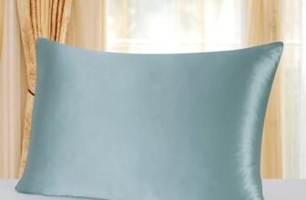 townssilk Federa seta cuscino,100% naturale seta di gelso 19momme,doppia faccia,benefica per capelli e pelle,ipoallergenica,cerniera nascosta,1 pz,50x70cm,Aquagreen