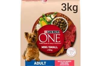 Purina ONE MINI Crocchette Cani Adult con Manzo e Riso, 1 Sacco da 3 Kg