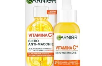 Garnier Siero Vitamina C Anti-Macchie, Illuminante e Rimpolpante, Arricchito con Vitamina C, Niacinamide e Acido Salicilico, Pelle Libera dalle Macchie Scure in Solo 6 Giorni, Incarnato Luminoso, 30ml