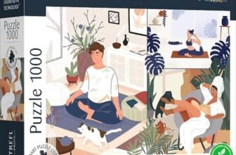 Trefl Prime – Puzzle Uft Yoga, Cats & Coffee: Peace Of Mind – 1000 Elementi, Cartone Più Spesso, Bio, Eco, Yoga, Gatti, Caffe, Riposo, Intrattenimento Creativo Per Adulti E Bambini Sopra I 12 Anni
