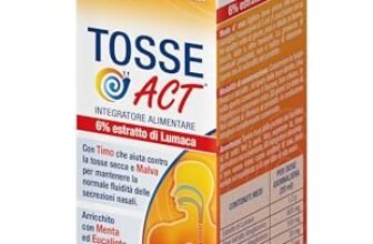 Tosse Act Sciroppo, Integratore Alimentare Liquido con 6% Estratto di Lumaca, 1 Confezione da 150 ml