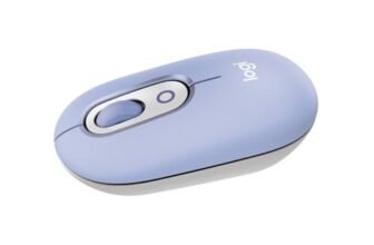 Logitech POP Mouse, mouse wireless Bluetooth compatto e portatile con pulsanti programmabili e clic discreti, Easy-Switch tra un massimo di 3 dispositivi, laptop, tablet, PC – Viola