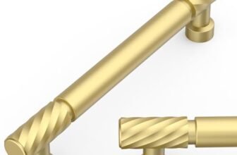 Amerdeco 10 pezzi Maniglie per Mobili Oro Opaco da Cucina Distanza fori 128mm Maniglie cucina armadietti in maniglie cucina per maniglie cassetti UK0075