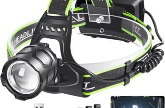 PEAKRO Torcia Frontale Led Ricaricabile Lampada Frontale 90000 Lumen 9000mAh 5 Modalità Luce Frontale Regolabile Lampada da Testa con Retroilluminazione per Campeggio,Pesca,Jogging