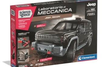 Clementoni Scienza e Gioco Laboratorio di Meccanica – Macchina Jeep Recon, Set Costruzioni Bambini 8+ Anni, Scopri i Principi dell’Ingegneria, Made in Italy, Lingua Italiana, 19383