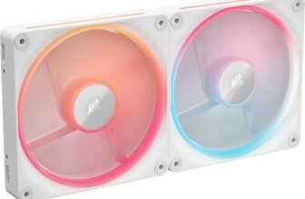 CORSAIR iCUE LINK LX140-R RGB 140mm Ventole PWM Invertite – Kit Doppia Ventola – Basso Rumore, CORSAIR Cuscinetto Magnetico a Cupola, Doppio Anello Luminoso, Viti QuikTurn™, Modalità Zero RPM – Bianco