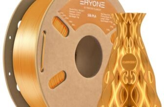 Filamento ERYONE Silk PLA per stampante 3D, 1,75 mm, tolleranza: ± 0,03 mm, 1 kg (2,2 libbre)/bobina, D’oro