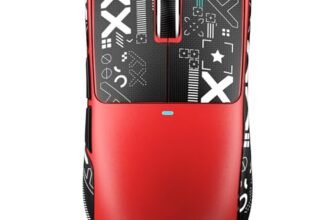 ATTACK SHARK X11 SE Mouse da Gaming Wireless, Sensore PixArt PAW3311, BT/2.4G Wireless/Cablato, 22000 DPI, 65 Ore di Batteria, Mouse da Ufficio e Gaming per Win11/Xbox/PS/Mac (Rosso + Nastro)