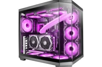 Mars Gaming MC-3TCORE, Gaming Custom ATX, Tripla Finestra Vetro Temperato Rimovibile, Doppia Fotocamera, Backplane Compatibile con Connettore Inverso Semitower, Supporto Raffreddamento Liquido, Nero