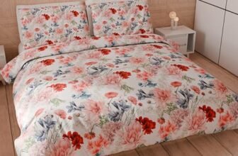 PETTI Artigiani Italiani – Set Copripiumino Matrimoniale Maxi 260×240 cm (2 Federe 63×63 cm Incluse), Parure Copripiumino Microfibra con Stampa Digitale Floreale 19 00 – Made in Italy