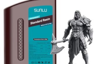 SUNLU Resina per stampanti 3D, 1KG Resina 3D standard a polimerizzazione rapida per stampanti LCD DLP SLA bassa contrazione,1000G Grigio scuro