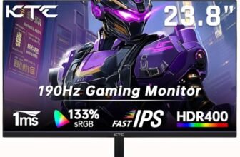 KTC Monitor Gaming 24 Pollici, FHD 1080P@180Hz (OC 190Hz) con pannello Fast IPS, Tempo di Risposta 1ms, FreeSync/G-Sync, HDR400, 133% sRGB, HDMI 2.0 / DP 1.4, Filtro Anti-Luce Blu, VESA 100×100