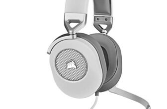 Corsair HS65 SURROUND Cuffie da Gioco Cablate Multipiattaforma – Dolby 7.1 Suono Surround – SonarWorks SoundID – Compatibili con iCUE – PC, Mac, PS5, PS4, Xbox, Nintendo Switch, Mobile – Bianco