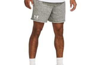 Under Armour Uomo Rival Terry 6″ Short, Pantaloni Corti Allenamento, Palestra e Corsa Leggeri, Shorts Sportivi Versatili e Traspiranti con Tasche,Onyx White/Onyx White,XXL