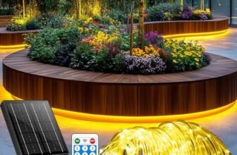 53M 500LED Catena Luminosa Esterno Solare, Super Lange LED tubo luce, IP65 impermeabile 8 Modi Luci Solari da Giardino, für Garten Terrasse Schlafzimmer Party, Matrimonio, Villa Deko (riscalda)