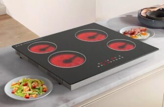 Nardea Piano Cottura in Vetroceramica 4 Fuochi 60 cm, 6000W, Controllo Touch, Riscaldamento a Zona Singola, Incasso