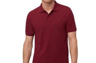 DANISH ENDURANCE Maglietta Polo Uomo Manica Corta in Cotone Biologico Premium, 1 o 2 Paia, Rosso, M