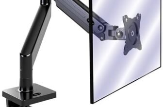 Invision Supporto Braccio Monitor per Schermi 24-40 pollici Morsetto Tavolo Ergonomico Regolabile in Altezza VESA 75-100mm 2-15kg (MX450)