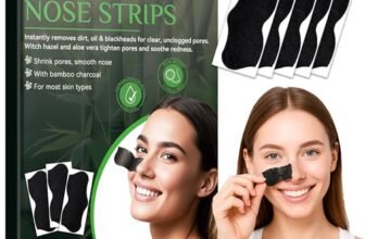 HuakChai Cerotti Punti Neri, 80 Strisce Punti Neri Naso Carbone di Bambù per Una Pulizia Profonda, Punti neri Rimozione e Sblocca i Pori, Adatte a Tutti i Tipi di Pelle, Per Uomini e Donne