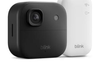 Videocamera esterna 2K+ Blink (ultimo modello) — videocamera di sicurezza smart senza fili, risoluzione video 2K, audio ottimizzato, durata delle pile fino a due anni. Sistema da 1 videocamera, nero