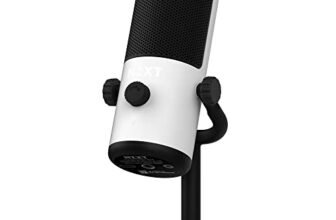 NZXT Micrófono USB Capsule Mini – AP-WMMIC-W1– Alta resolución – Patrón polar cardioide – Ideal para streaming, creación de contenido y emisión de pódcast – Filtro antipop incorporado – Blanco