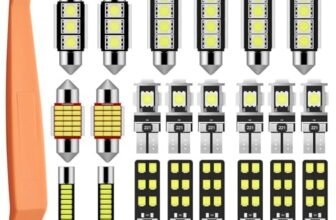 Justech 22pz LED Can-bus Spzenza Errori del Festone LED SMD Lampadine Lampadine Tettuccio Lampadine per Luci Interne Auto LED Targa a LED Cupola del Festone C5W T10 168 194 2825 Xenon -Bianco