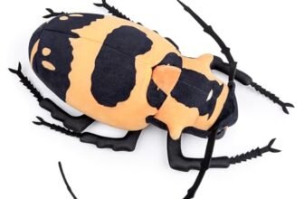 lilizzhoumax Peluche Longicorno 9.4pollice insetto Carino giocattolo morbido Bambole Animali Bambini e Amici Regalo per la festa di compleanno coccoloso collezionare decorazione domestica – arancione