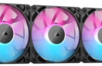 CORSAIR iCUE LINK RX120 RGB 120 mm Ventole PWM con Hub di Sistema iCUE LINK – Cuscinetto a Cupola Magnetica – Confezione Tripla – Nero